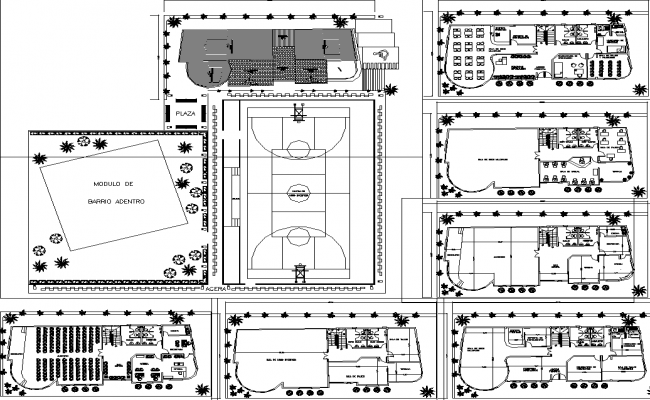 Basketball Court Sport Playground D View Plan In Autocad File Cadbull