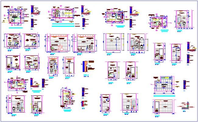 Section A Section B Plan And Installation Details Of House Toilet Dwg