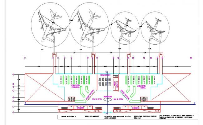 International Airport Layout Plan Cad Drawing Details Dwg File