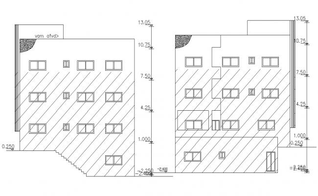 Multi Flooring Residential Apartment Floor Plan Details Dwg File Cadbull