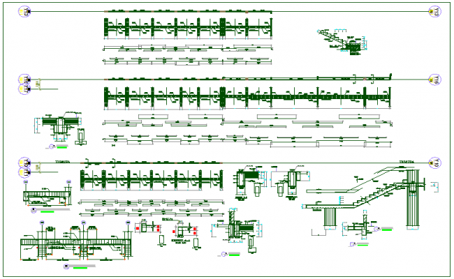 One Way Slab Structure Detail Dwg File Cadbull