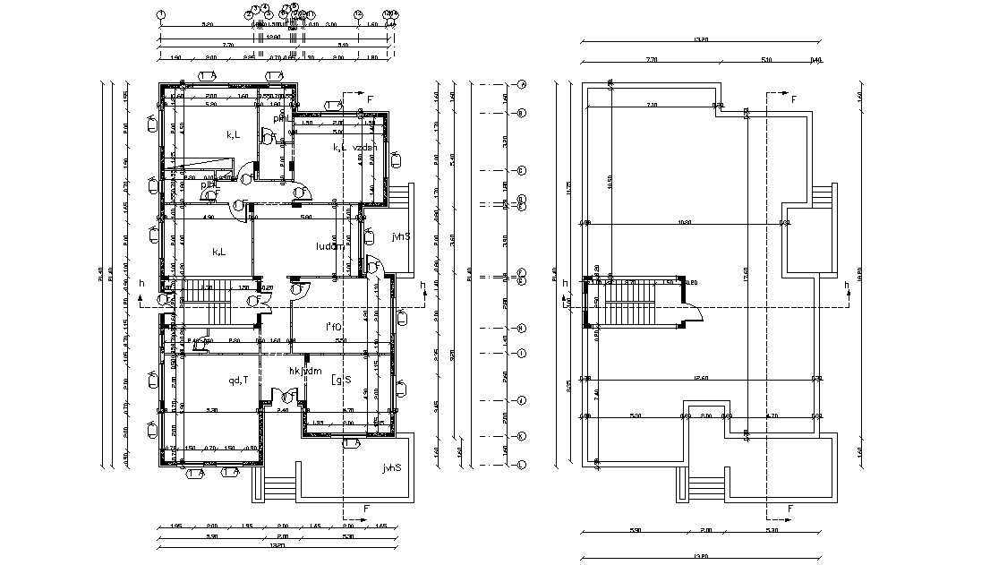 X Ft Sq Ft Bungalow Design Layout Working Plan Cadbull