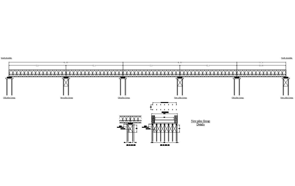 Concrete Bridge Section And Construction Cad Drawing Details Dwg File