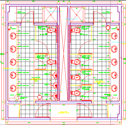 Layout Plan Of A Sanitary Dwg File Cadbull