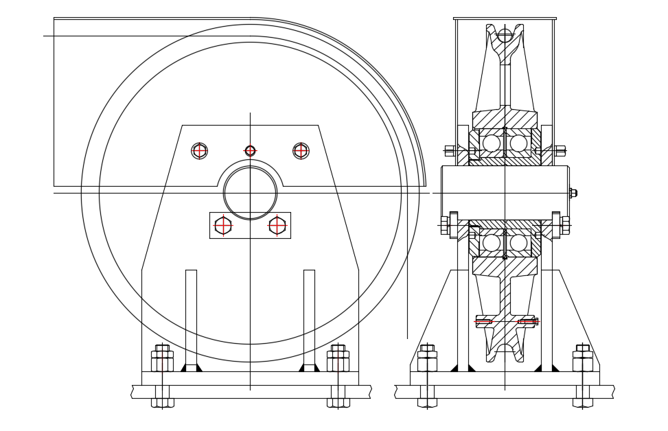 Side And Section View Of Pulley With Mechanical View Dwg File Cadbull