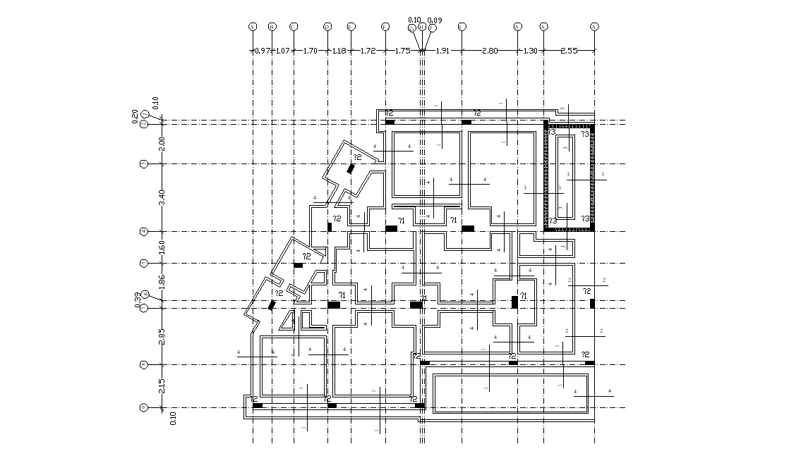 Structure Column Foundation Design Autocad File Drawing Cadbull