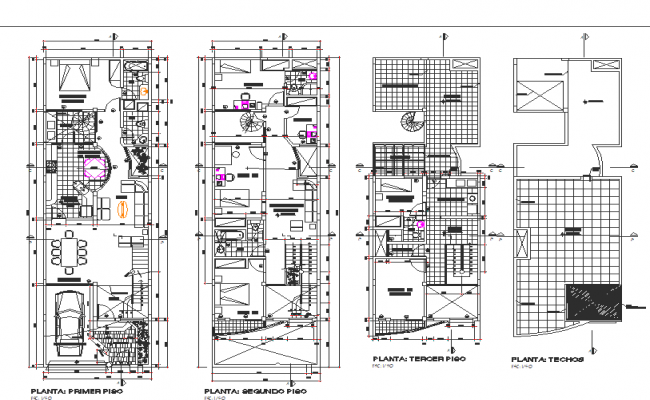 Floor plan of apartment design with architectural detail dwg file - Cadbull