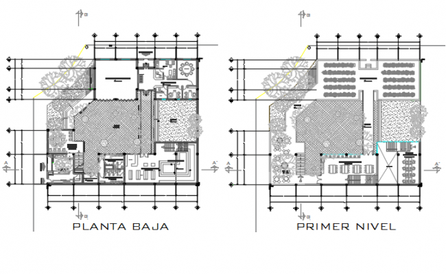 Business Park With Center Line Plan Drawing DWG File - Cadbull