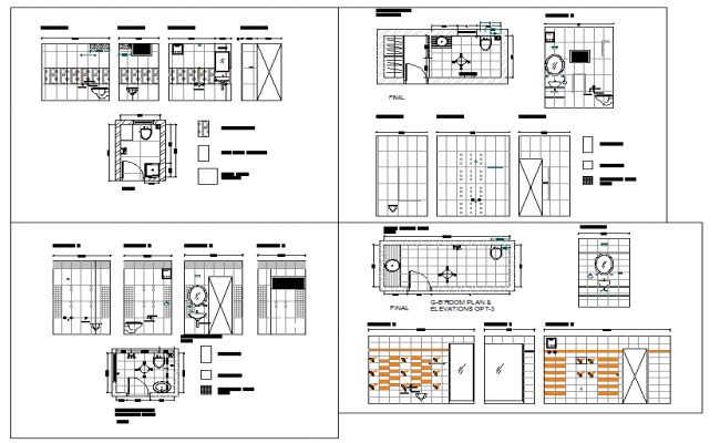 Men and women different toilet and man urinal view with detail dwg file ...