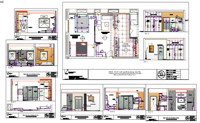 Bedroom Elevation Design Autocad Drawing Free Download