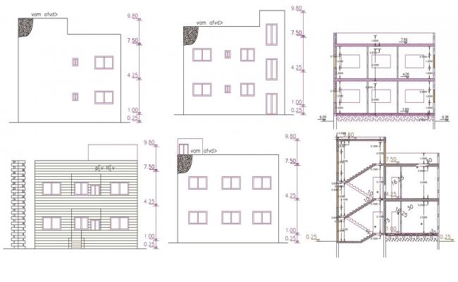 Modern House Project file - Cadbull