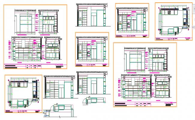 Modular Kitchen AutoCAD Drawing - Cadbull