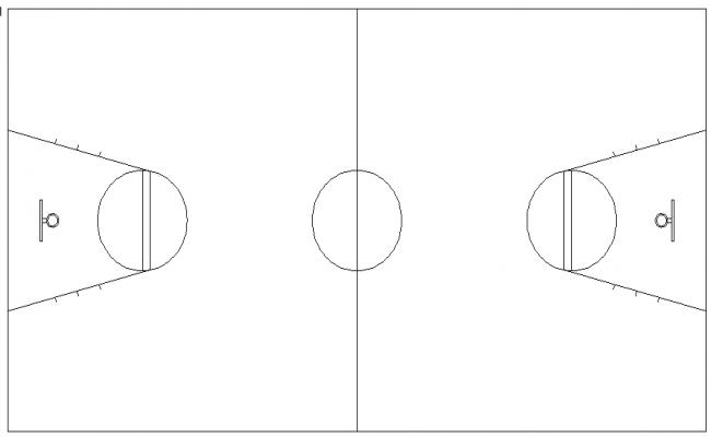 Multi Sport Court Plan - Cadbull