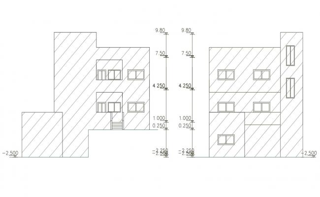 Drawing of the house with detail dimension in dwg file - Cadbull