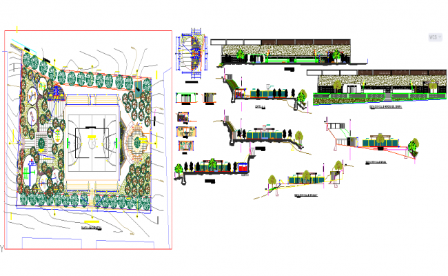 Sports football ground plan detail 2d view CAD block layout file in ...