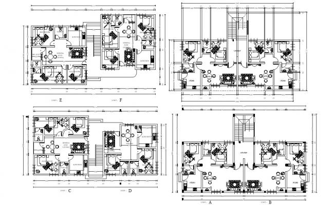 2 BHK Apartment Electrical And Plumbing Plan Design - Cadbull