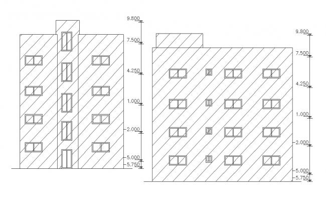 Floor Plan Of Apartment For 29 To 38 Floor View Dwg File - Cadbull