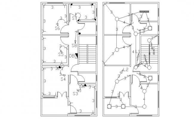 Autocad drawing of the bungalow with detail dimension - Cadbull