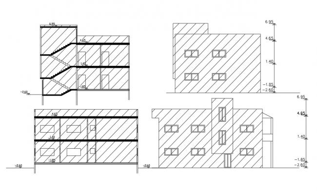 Ground floor plan of bungalows dwg file - Cadbull