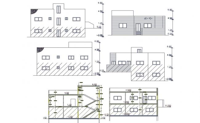 Autocad drawing of residential house plan - Cadbull