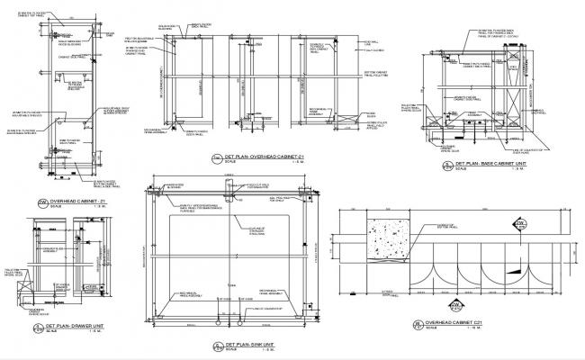 Kitchen furniture front 3d elevation detail dwg file - Cadbull