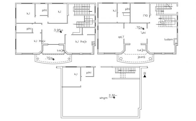 Bungalow drawing with detail dimension in dwg file - Cadbull