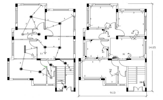 Horn with Strobe Light Cad Drawing - Cadbull