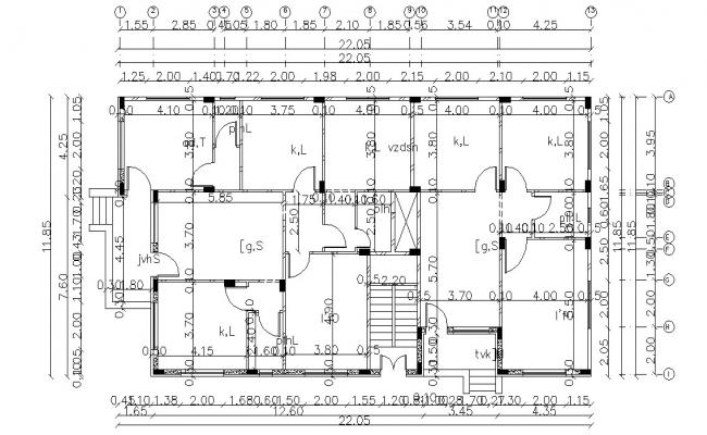 3 BHK House Furniture Layout Plan DWG File - Cadbull