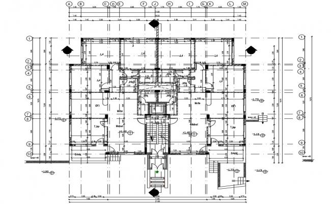 2 d cad drawing of housing and commercial premises auto cad software ...