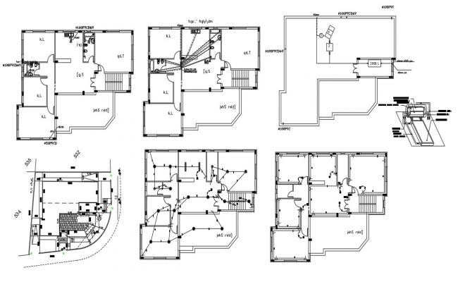 Bungalow House Floor Plan Design AutoCAD Drawing - Cadbull