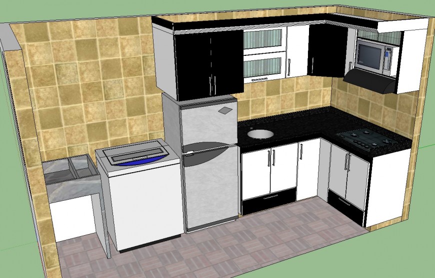 Creative kitchen cabinet elevation cad drawing details dwg file - Cadbull