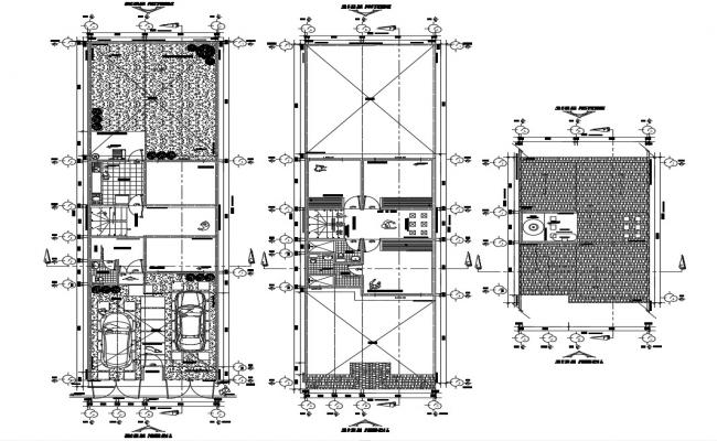 Section house layout dwg file - Cadbull