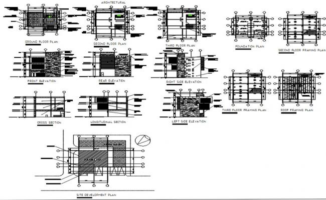 Elevation detail dwg file - Cadbull