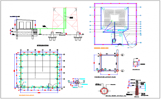 40 m outdoor plan of telecom tower