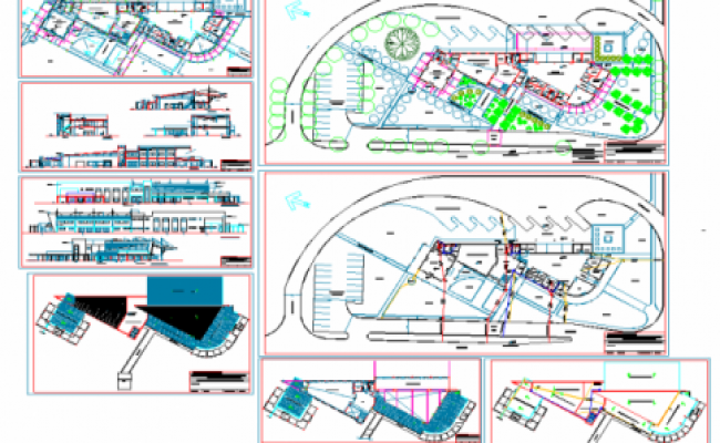 Business Park With Center Line Plan Drawing DWG File - Cadbull