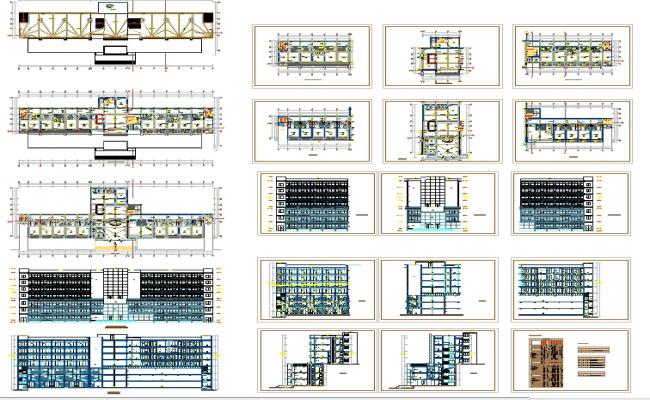 Sea Side Hotel Architecture Design and Structure Details dwg file - Cadbull