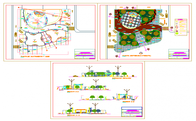 Wooden arbor of garden constructive details dwg file - Cadbull