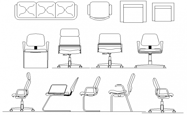 Plan office detail dwg file