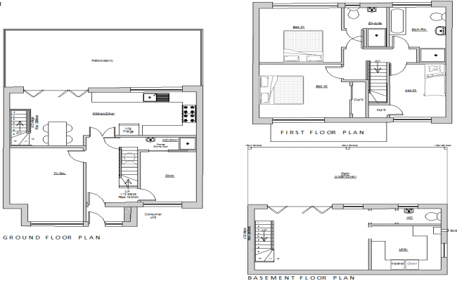 Twin house elevation drawing in dwg file. - Cadbull