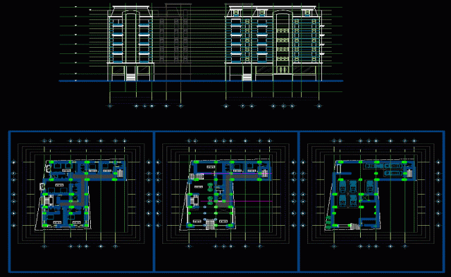 North Facing Hotel Site Plan CAD Drawing - Cadbull