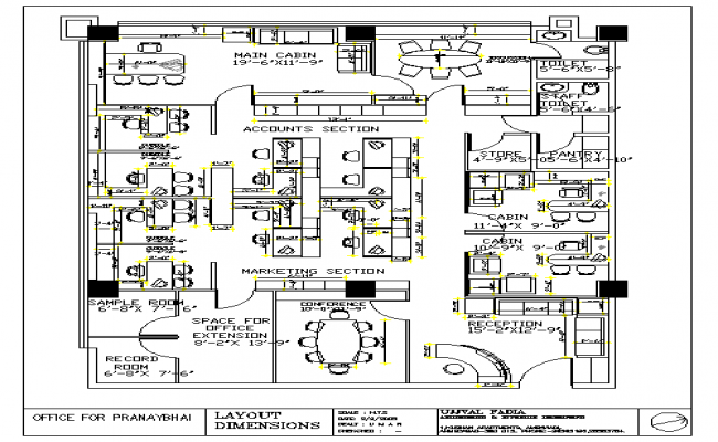 Office Cabin Elevation Section And Plan Details Dwg File Cadbull