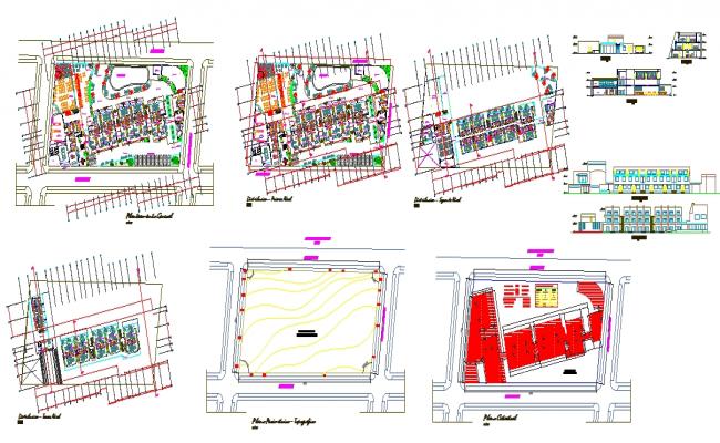 Hotel longitudinal and cut back section cad drawing details dwg file ...