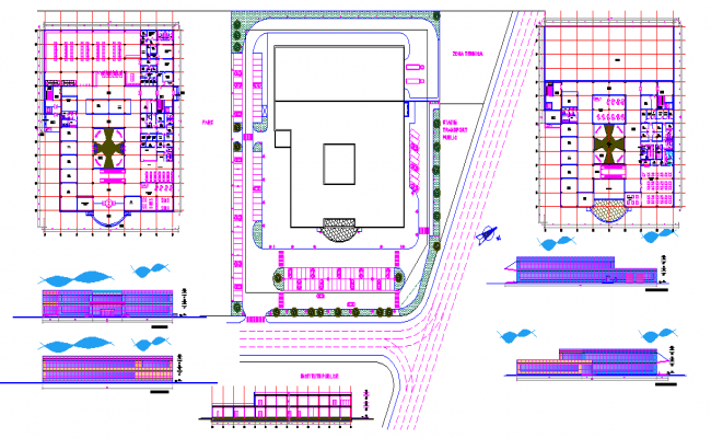 Download Shopping Center Plan - Cadbull