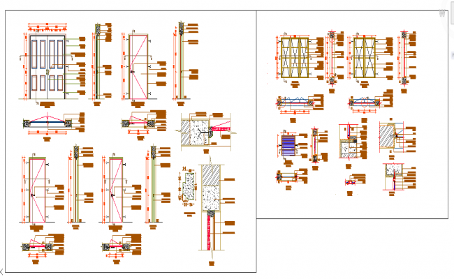 Door And Window Autocad Blocks - Cadbull