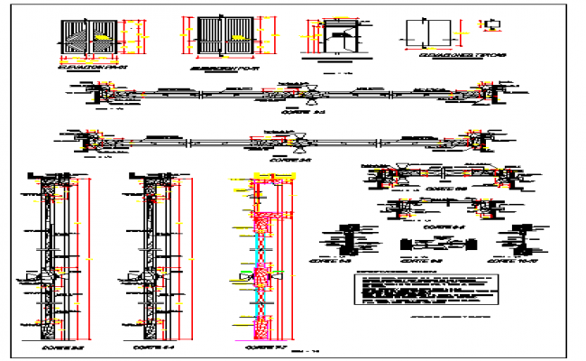 Folding door design view, horizontal & vertical section dwg file - Cadbull