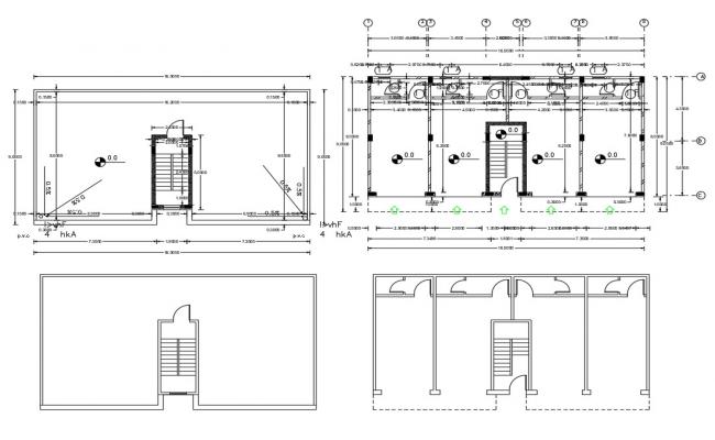 Floor plan and elevation view for administration building dwg file ...