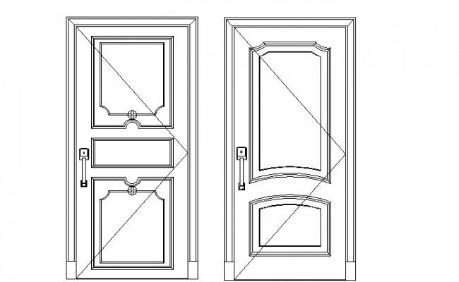 Door security system detail dwg file - Cadbull