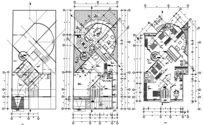 Small modern house designs and floor plans CAD file - Cadbull