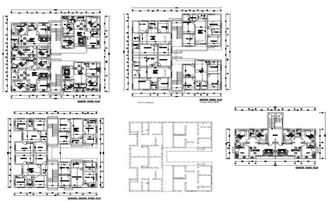 Interior design view of house plan with detail view dwg file - Cadbull