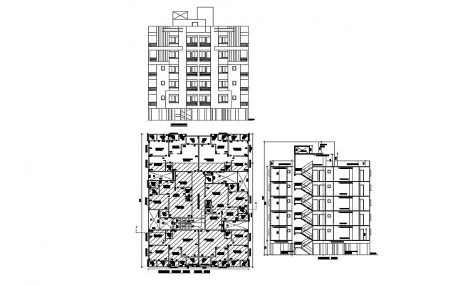 Apartment Lay-out detail in plan Design - Cadbull